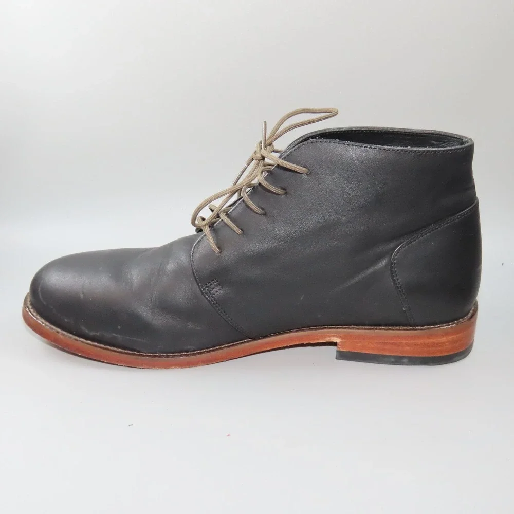 Nisolo Everyday Chukka Boot Black Leather Mens 8.5 Casual‎ Outdoors Made In Peru